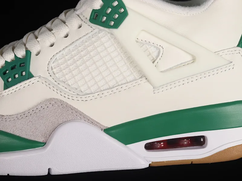 All categories Air Jordan Jordan series basketball shoes Air Jordan 4 Nk SB x Air Jordan 4 "Pine Green" AJ4 Joe 4 joint white green DR5415-103